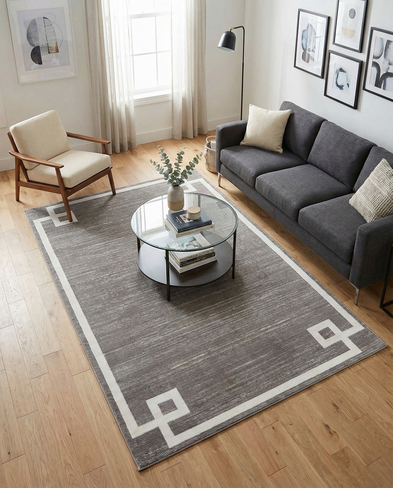 Metro Heights Collection Area Rug -  Bronx Rectangle Gray  lifestyle 33