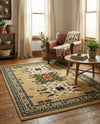 Tabriz Tapestries Collection Area Rug - Azerbaijan (Cream) Rectangle Cream  lifestyle 15