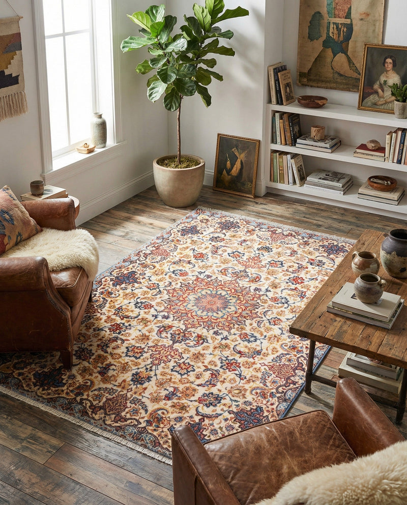 Bazaar Chic Collection Area Rug -  Meknes Rectangle Beige  lifestyle 9