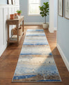 Zagros Shades Collection Area Rug -  Behbahan Runner Blue Gray  lifestyle 47