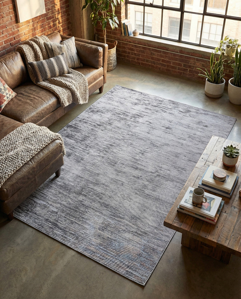 Sahara Essence Collection Area Rug - Oasis (Gray) Rectangle Gray  lifestyle 5