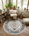 Cambridge Classics Collection Area Rug -  Magdalene (Cream) Round Cream  lifestyle 34