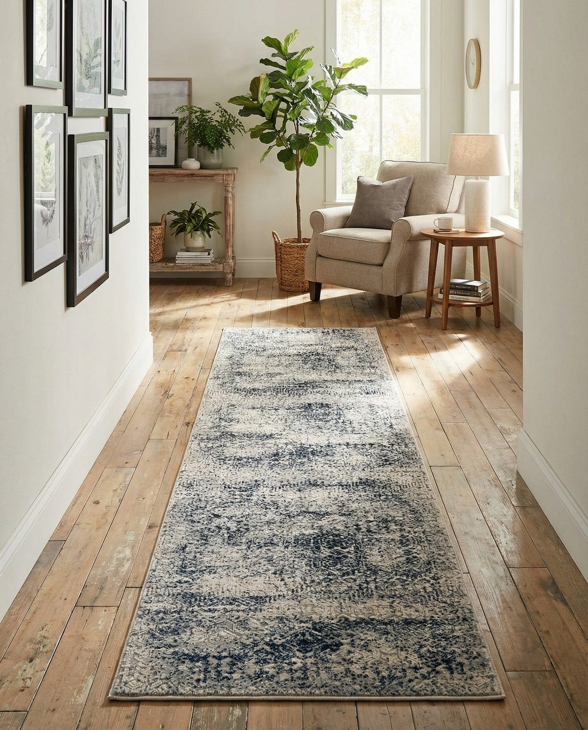 Bloomsbury Elegance Collection Area Rug -  Pimlico Runner Blue  lifestyle 100