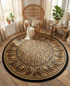 Savannah Sojourn Collection Area Rug -  Chobe Round Light Brown  lifestyle 67