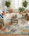 Sorrento Shores Collection Area Rug -  Massa Rectangle Beige  lifestyle 33