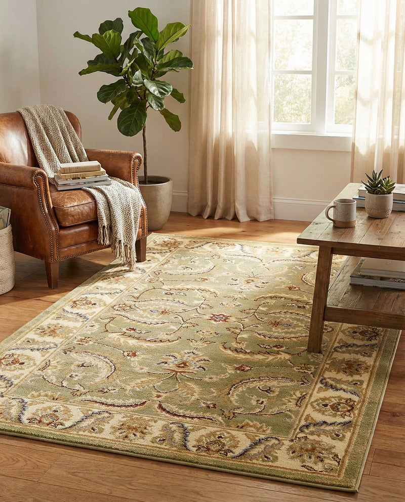 Jaipur Elegance Collection Area Rug -  Lal Rectangle Green  lifestyle 28