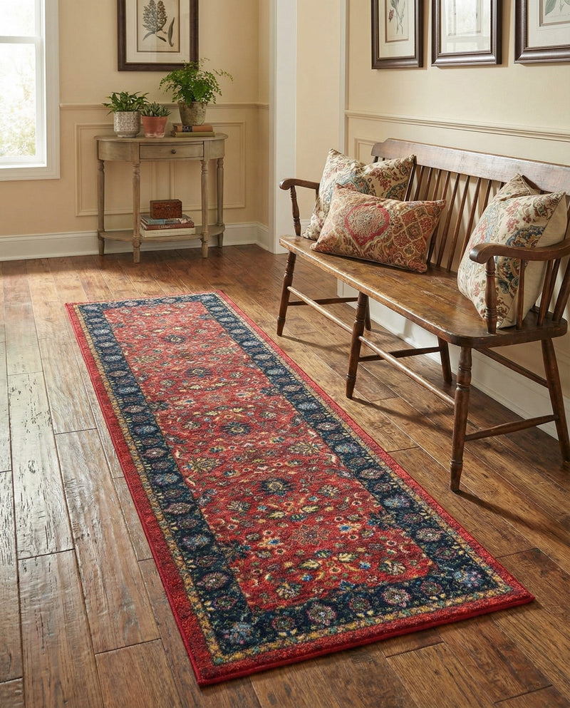 Casablanca Tapestry Collection Area Rug -  Marrakech (Classic Red) Runner Classic Red  lifestyle 47