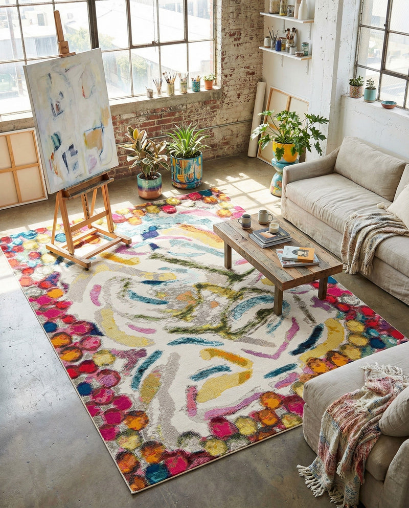 Colorburst Oasis Collection Area Rug -  Calypso Rectangle Multi  lifestyle 28