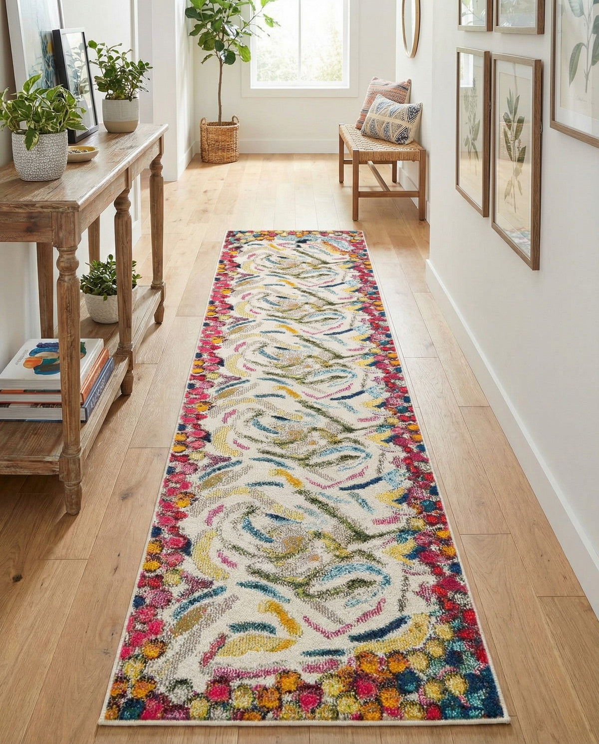 Colorburst Oasis Collection Area Rug -  Calypso Runner Multi  lifestyle 85