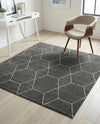 Trellis Mosaic Collection Area Rug - Arborville (Dark Gray) Square Dark Gray  lifestyle 56