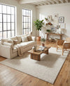 Solid Shag Seaside Collection Area Rug - Azure Cove (Ivory) Rectangle Ivory  lifestyle 28