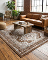 Savannah Elegance Collection Area Rug -  Tybee (Brown) Rectangle Brown  lifestyle 31