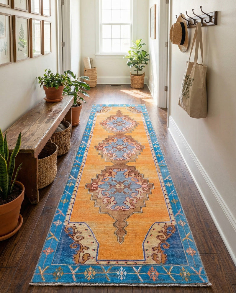 Heritage Elegance Collection Area Rug -  Winterthur (Orange) Runner Orange  lifestyle 65