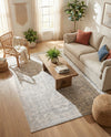Seville Stripes Collection Area Rug -  Granada (Gray) Rectangle Gray  lifestyle 10