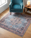 Zahara Oasis Collection Area Rug -  Casablanca Square Blue  lifestyle 49