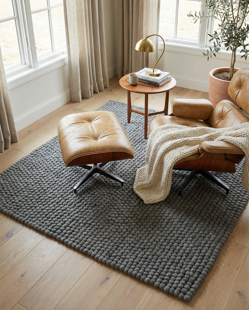 Woolen Sphere Collection Area Rug - Orbsburg (Gray) Rectangle Gray  lifestyle 14