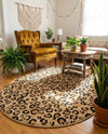 Savannah Sojourn Collection Area Rug -  Mara Oval Light Brown  lifestyle 39