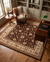 Jaipur Elegance Collection Area Rug -  Nahargarh (Brown) Square Brown  lifestyle 49
