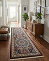 Persian Elegance Collection Area Rug -  Hamedan (Burgundy) Runner Burgundy  lifestyle 36