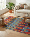 Urban Terrace Collection Area Rug -  Compass Rectangle Multi  lifestyle 36