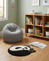 Whimsy Wonders Wool Collection Area Rug -  Summit Round Black and White  lifestyle 10