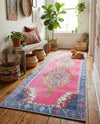 Heritage Elegance Collection Area Rug -  Winterthur (Fuchsia) Runner Fuchsia  lifestyle 60