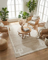 Metro Heights Collection Area Rug -  Bronx Rectangle Beige  lifestyle 42
