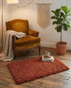 Plush Oasis Collection Area Rug - Serenity (Terracotta) Rectangle Terracotta  lifestyle 29