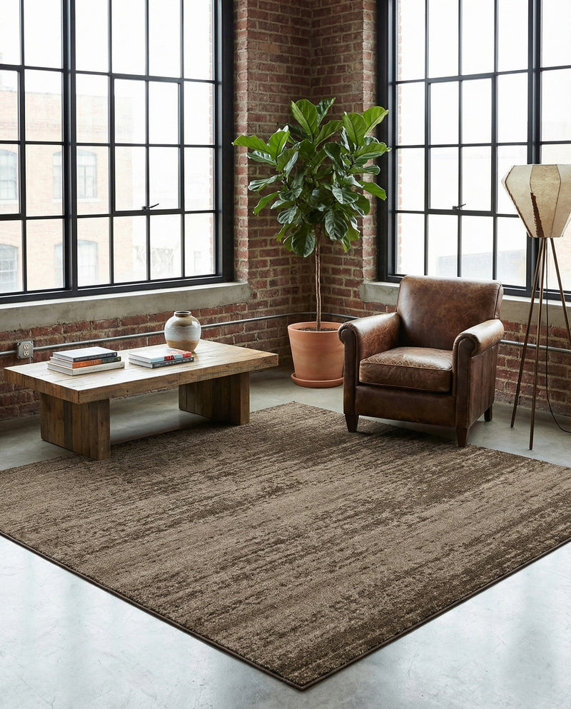 Studio Haven Collection Area Rug -  Gallery (Brown) Square Brown  lifestyle 73