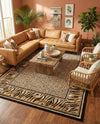 Savannah Sojourn Collection Area Rug -  Chobe Rectangle Light Brown  lifestyle 15