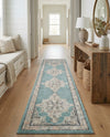 Beverly Grove Collection Area Rug -  Fairfax (Aqua) Runner Aqua  lifestyle 51