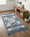 Dover Terrace Collection Area Rug -  Lagoon (Ivory and Blue) Rectangle Ivory and Blue  lifestyle 20