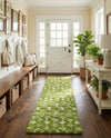 Berber Lattice Shag Collection Area Rug - Atlas (Green) Runner Green  lifestyle 65