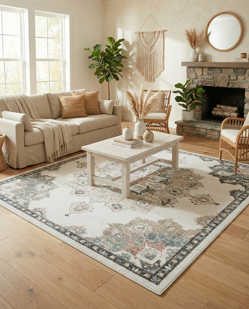 Beverly Grove Collection Area Rug - Melrose (Ivory) Rectangle Ivory  lifestyle 21