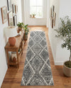 Marrakech Mosaic Collection Area Rug -  Medina Runner Black and White  lifestyle 31