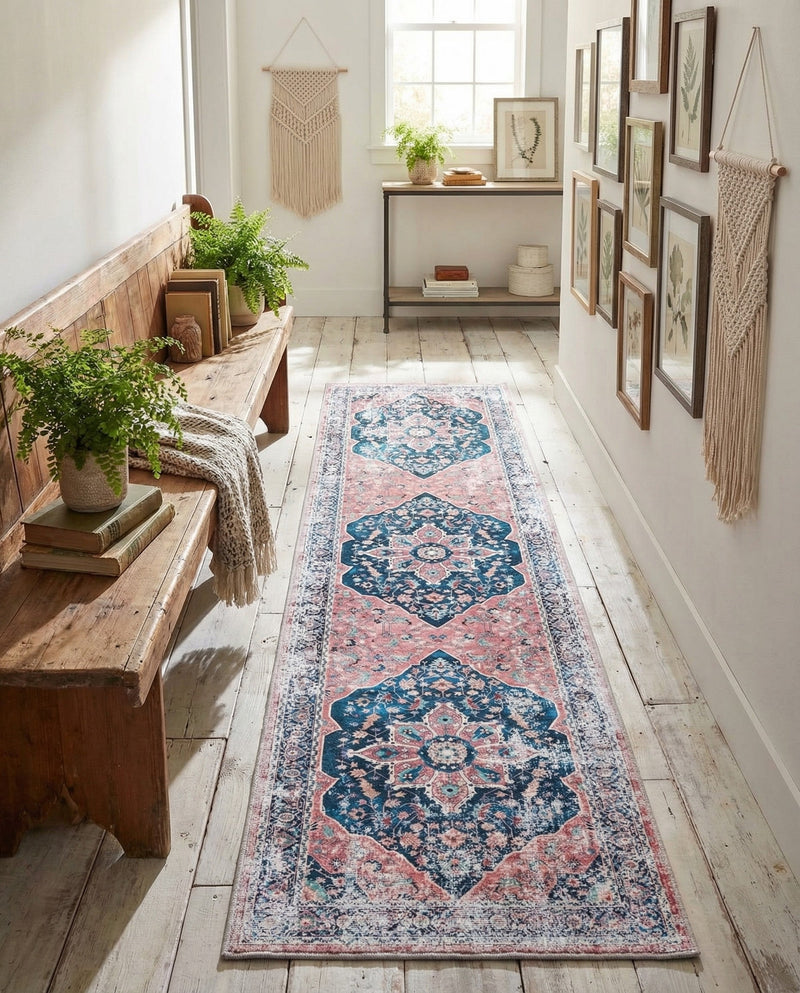 Laguna Sands Collection Area Rug -  Zuma Runner Navy Blue  lifestyle 29