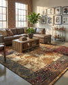 Bistro Lounge Collection Area Rug -  Latte Rectangle Beige  lifestyle 14