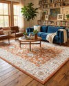 Savannah Elegance Collection Area Rug - Augusta (Rust Red) Rectangle Rust Red  lifestyle 24