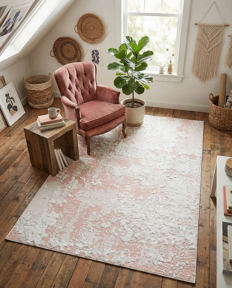 Cathedral Elegance Collection Area Rug -  Basilica Rectangle Pink  lifestyle 42