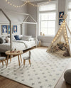 Wonder Tykes Collection Area Rug -  Mosaic Rectangle Daisy White  lifestyle 44