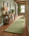 Solid Shag Seaside Collection Area Rug - Azure Cove (Light Green) Runner Light Green  lifestyle 38