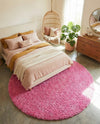 Plush Oasis Collection Area Rug - Serenity (Taffy Pink) Round Taffy Pink  lifestyle 85