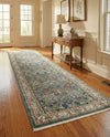 Persian Elegance Collection Area Rug -  Kerman (Blue) Runner Blue  lifestyle 74