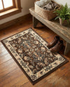 Isfahan Elegance Collection Area Rug - Naghsh-e Jahan (Brown) Rectangle Brown  lifestyle 12