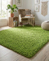 Plush Oasis Collection Area Rug - Serenity (Grass Green) Rectangle Grass Green  lifestyle 22