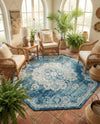 Beverly Grove Collection Area Rug - Melrose (Navy Blue) Octagon Navy Blue  lifestyle 76