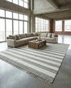 Tassel Trail Collection Area Rug - Pathway (Gray) Rectangle Gray  lifestyle 6