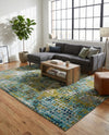 Chromatic Oasis Collection Area Rug -  Tropic Rectangle Blue Green  lifestyle 14