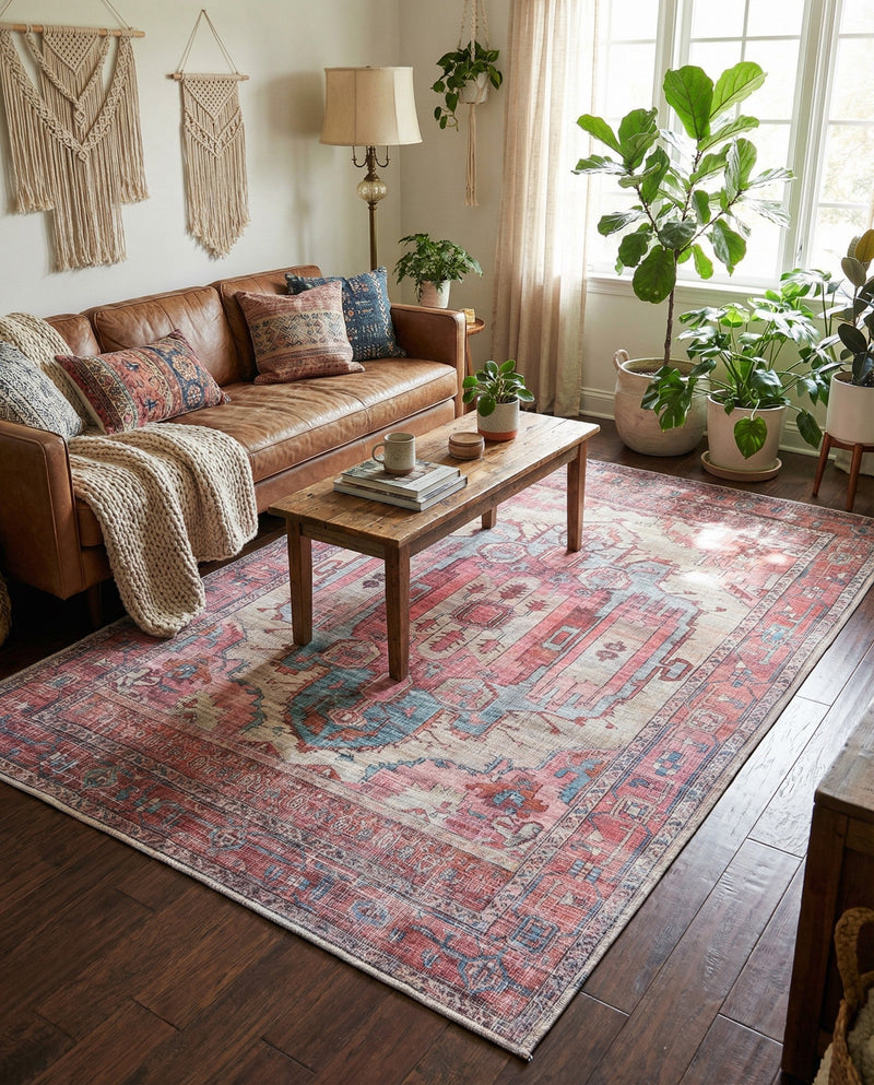 Zahara Oasis Collection Area Rug - Sahara Rectangle Beige  lifestyle 47