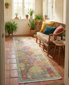 Caribbean Breeze Collection Area Rug -  Grenada Runner Multi  lifestyle 73